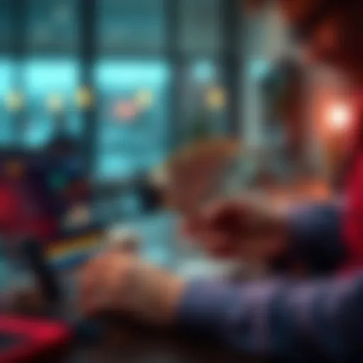A person counting cash with a laptop open, showing financial success tips for 2026