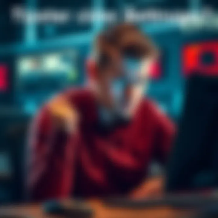 A person appears doubtful while reviewing sports betting tips on a computer, showing concern about the credibility of a tipster.