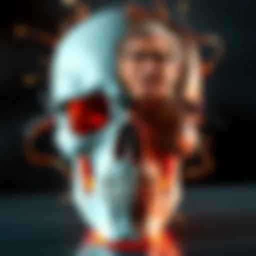Skull and Bill Gates Connection A graphic showing a skull merged with an image of Bill Gates, symbolizing their unexpected link.