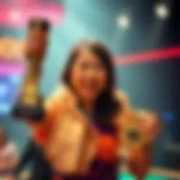 Skye Chen holding her trophy and bracelet after winning her first WSOP event