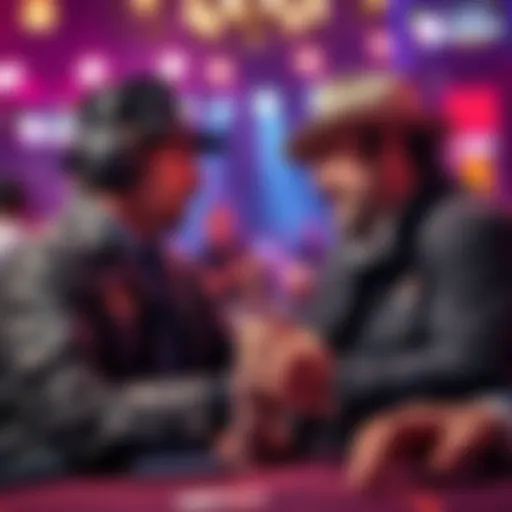 SlayerS_'BoxeR' faces off against Phil Hellmuth at the World Series of Poker 2026, with cards in hand and an intense atmosphere.