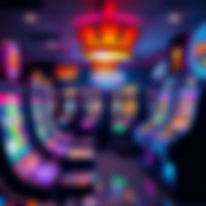 Several colorful slot machines resembling Tanked and Pirots games in a casino setting