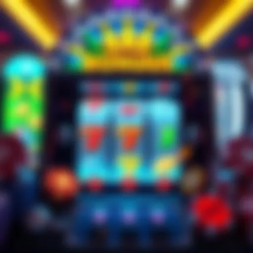 A vibrant slot machine displaying symbols and bonus icons, showcasing the excitement of winning without extra bets.