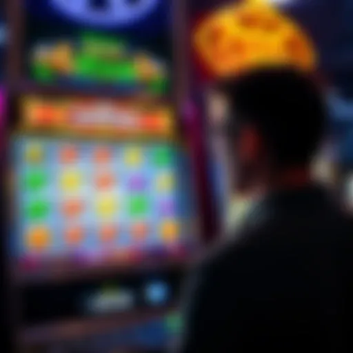 A player looks disappointed in front of a slot machine showing losing symbols, with visuals of Dragon Link and Spooky Link on the screen.