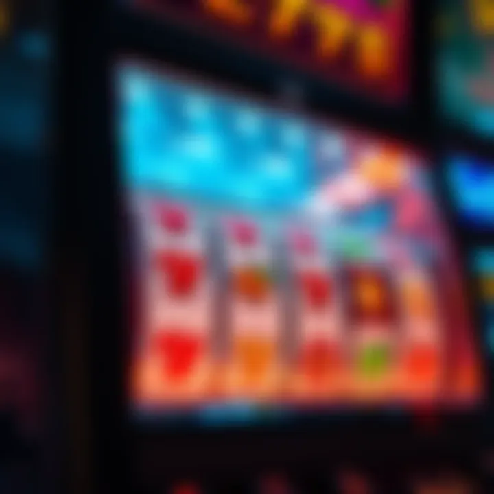 A slots machine displaying various symbols and lights, representing the concept of changing seeds and their impact on game outcomes.