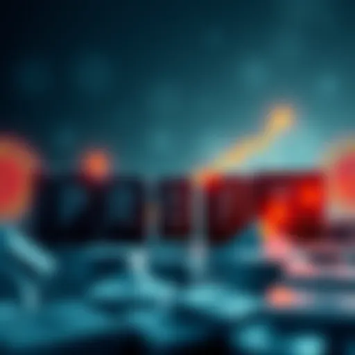 A conceptual image showing a small barrier symbolizing a strategy for maximizing profits, with financial growth icons around it.