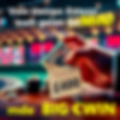 A hand holding cash winnings with a small betting slip on the table, symbolizing a dramatic financial gain