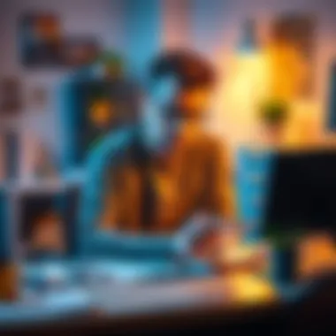 A person organizing their workspace and planning to improve daily habits