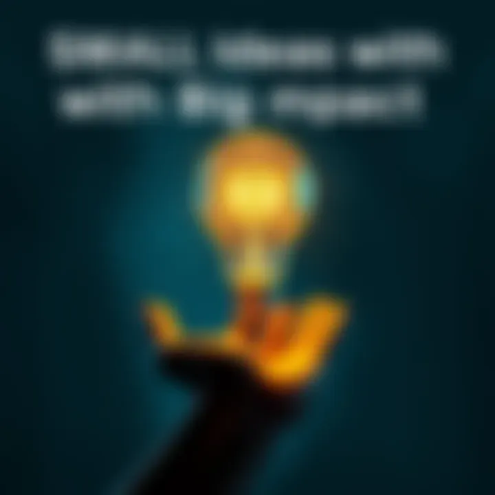 A light bulb glowing above a hand, symbolizing the power of simple ideas and small changes.