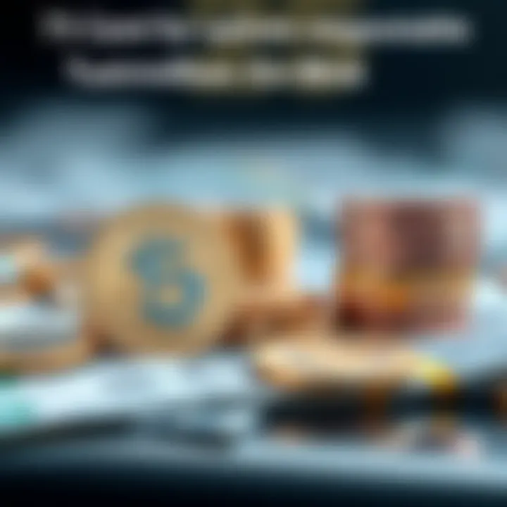 A close-up of a coin next to a growing stack of cash, symbolizing investment growth