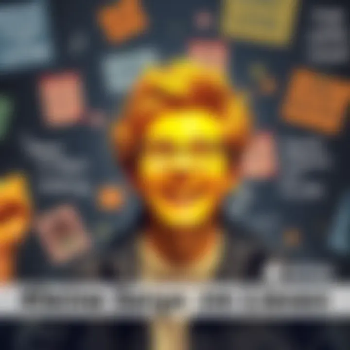 A person celebrating small achievements in daily life, smiling and feeling accomplished, surrounded by motivational quotes and notes.