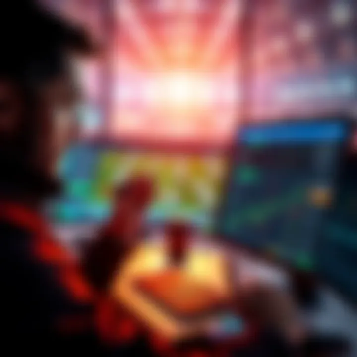 A person analyzing data and making bets on a computer, representing smart betting options.