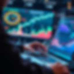 A person analyzing betting strategies on a laptop with graphs and charts showing potential profits.