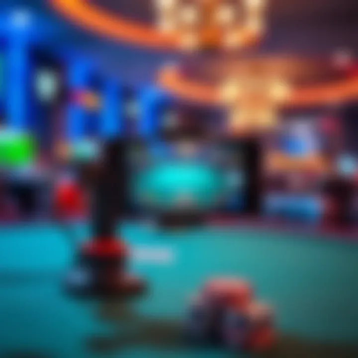 A smartphone holder set up at a poker table, recording gameplay for sharing on social media