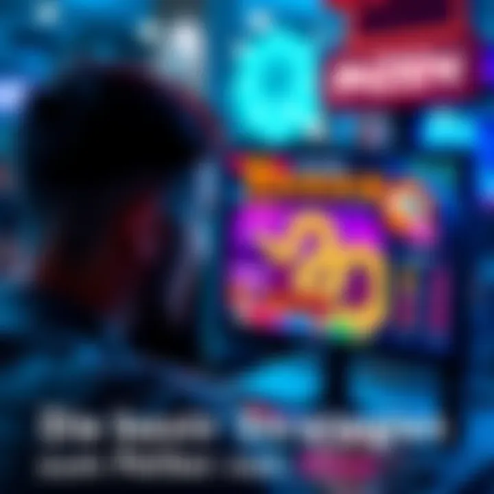 A player focused on a screen showing the Snake game, with colorful graphics and a score display, sharing tips with others