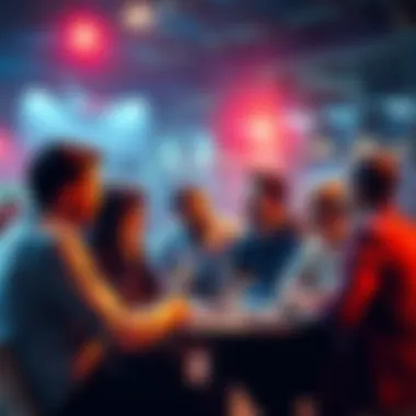 Soccer betting discussion A group of people engaging in a lively discussion about soccer betting tips and strategies