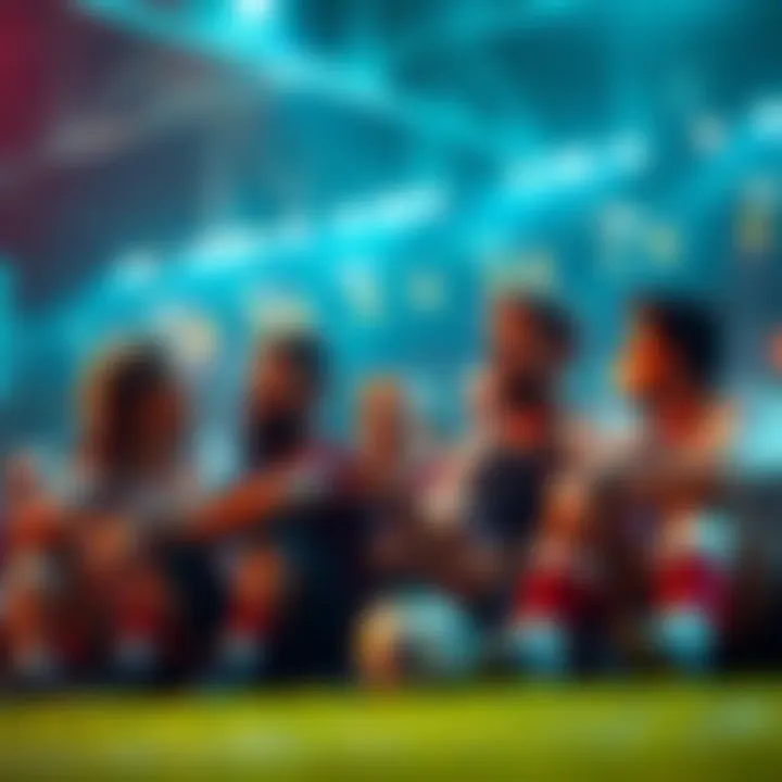 Group of soccer fans discussing A lively group of soccer fans passionately discussing recent games and trends