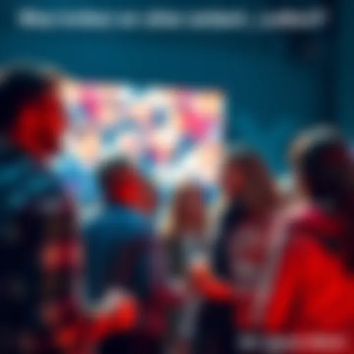 A group of people engaging in a lively discussion about current topics on social media platforms