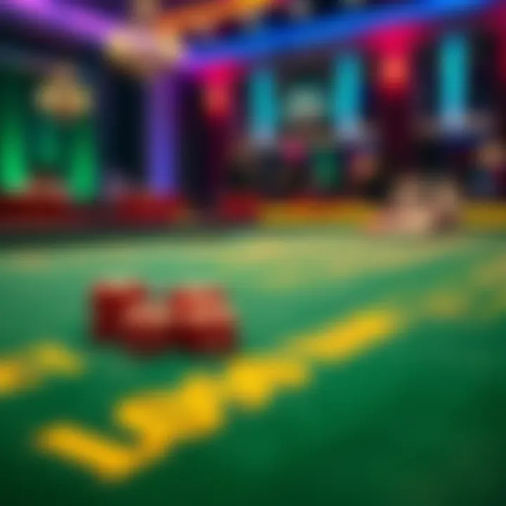 A close-up view of a casino table showing soft felt, ideal for players to make better decisions while gambling.