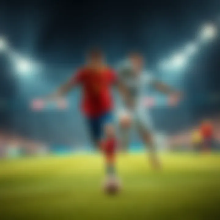 Spain and France national teams competing for the World Cup title