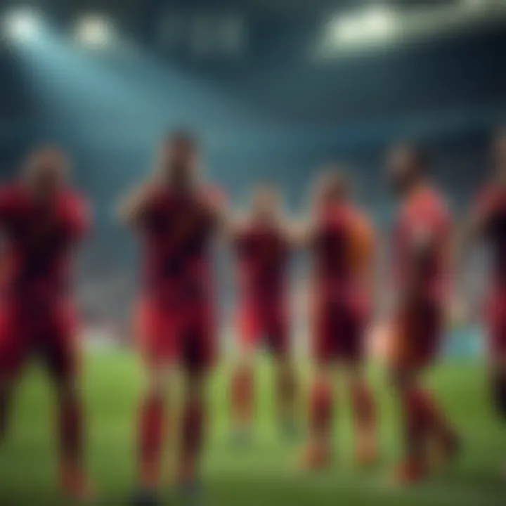 The Spanish national football team in a game, displaying frustration and lack of teamwork on the field.