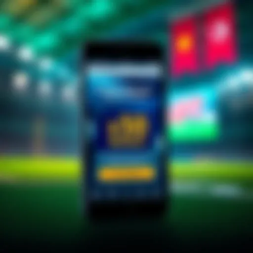 A smartphone displaying a sports betting app showing a $50 bonus offer for a $20 deposit