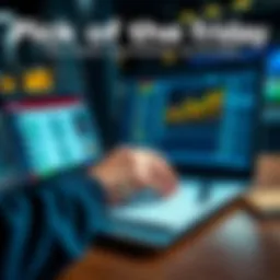 A person analyzing sports betting odds on a laptop with a notebook and pen beside them.