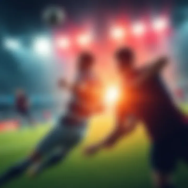 Players competing intensely in a sports match, showcasing key moments and excitement