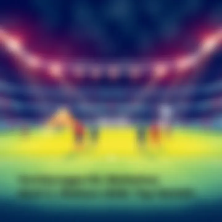 Illustration of a soccer field with teams preparing for a match, featuring Pyramids FC and Tottenham Hotspur logos