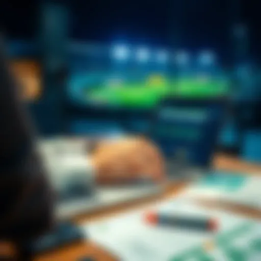 A person analyzing sports betting options with a laptop and notes on a table