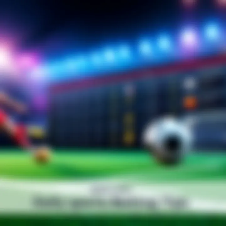 A graphic showing sports betting tips and odds with icons of various sports like soccer and basketball