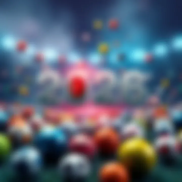 A colorful sports bingo card featuring various sports predictions and icons for the year 2026