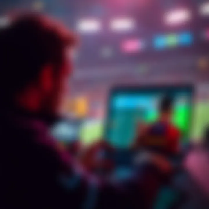 A person looking at a laptop showing betting options on Bovada