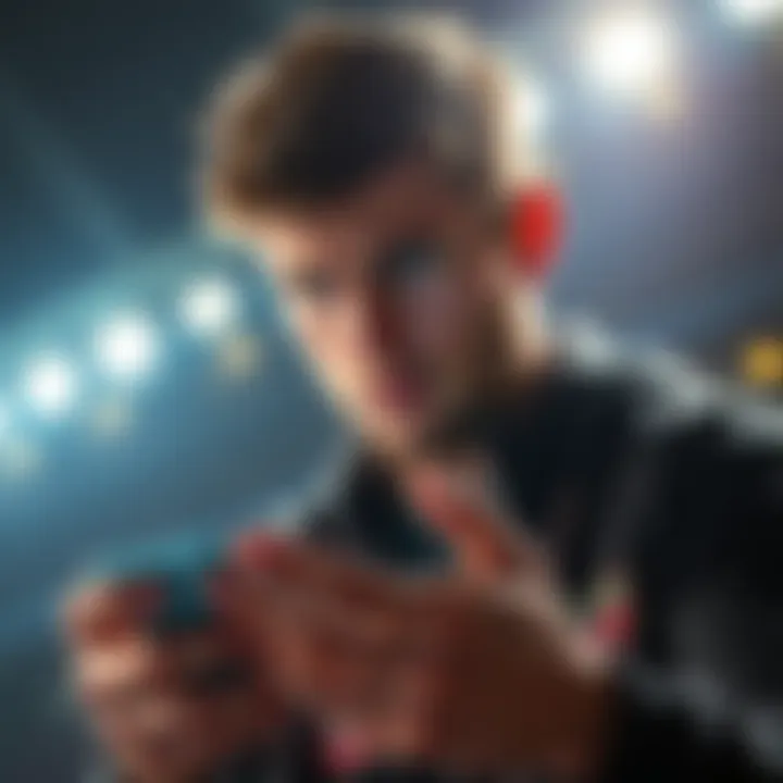 A person looking worried while checking their betting app for cashout options