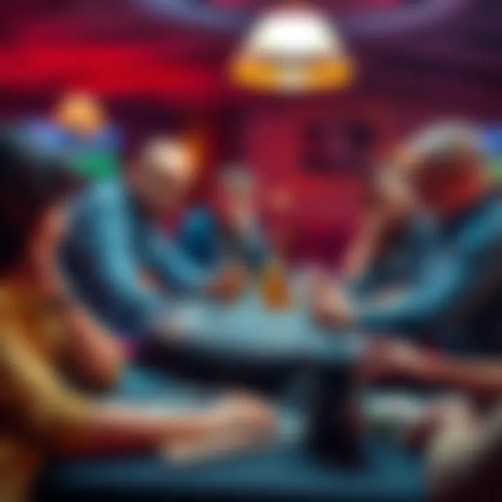 A group of people sharing tips for sports betting and casino bonuses at a table