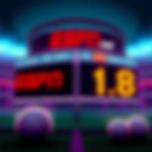 Illustration comparing betting odds of ESPN and BetMGM, highlighting the difference in payouts for sports wagering