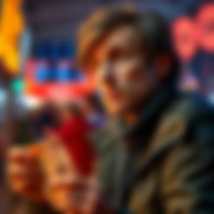 Sports betting journey A person looking thoughtful while holding cash and a betting slip, reflecting on their mixed feelings about recent gambling wins and losses.