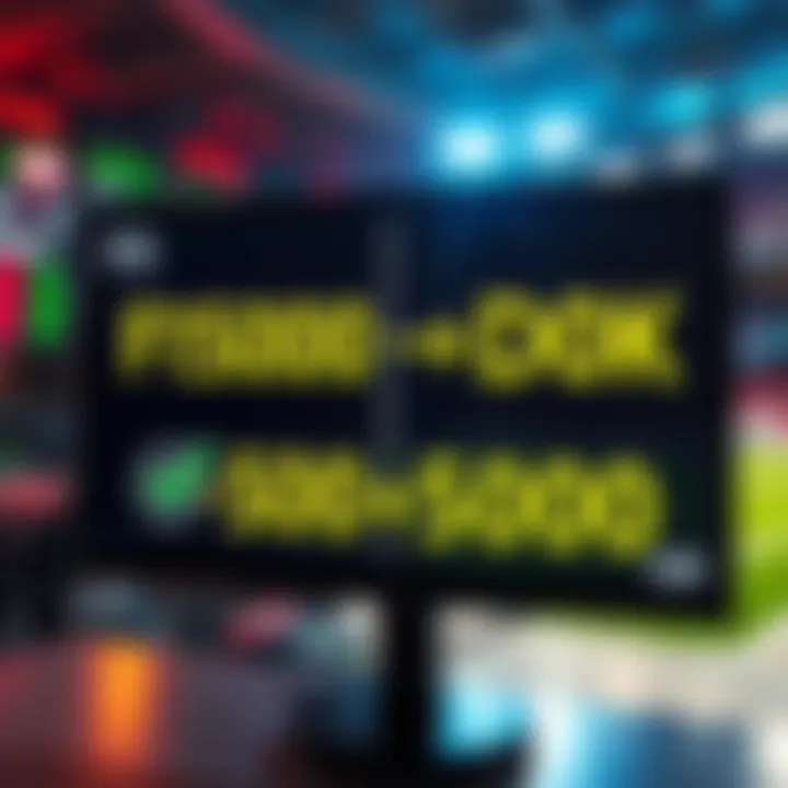 Comparison of Sports Betting Odds Two sports betting odds displayed on a screen, highlighting the differences between FD and DK