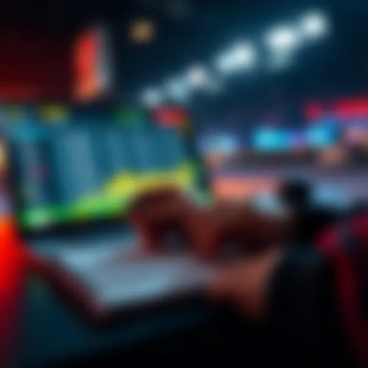 A person analyzing sports betting odds on a laptop with a notebook and pen