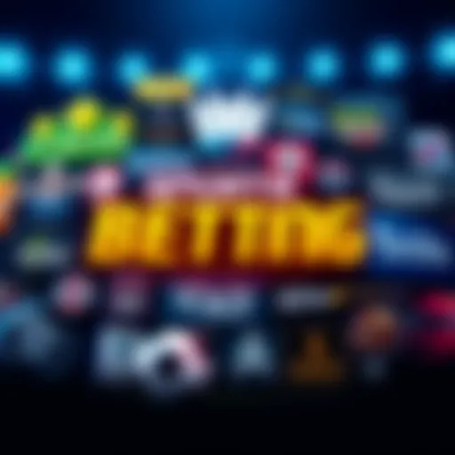 A collage of various sports betting promotional offers from major providers like Caesars, DraftKings, and FanDuel with vibrant graphics