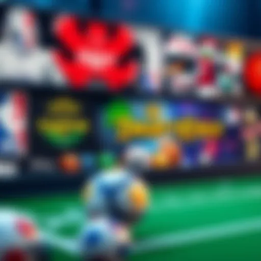 An attractive display of various sports betting promotions for NBA and MLB from top providers like Caesars and DraftKings.