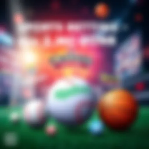 A vibrant graphic showcasing promotional offers for sports betting, featuring logos of major bookmakers like Caesars, DraftKings, and FanDuel, with symbols of baseball and basketball.