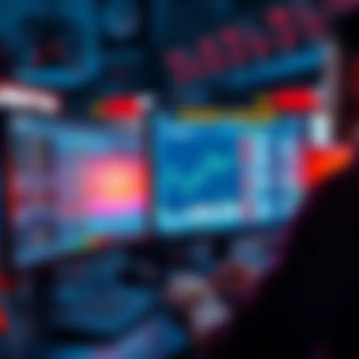 A person analyzing sports betting odds and statistics on a computer screen, highlighting the importance of discipline and strategy in betting.