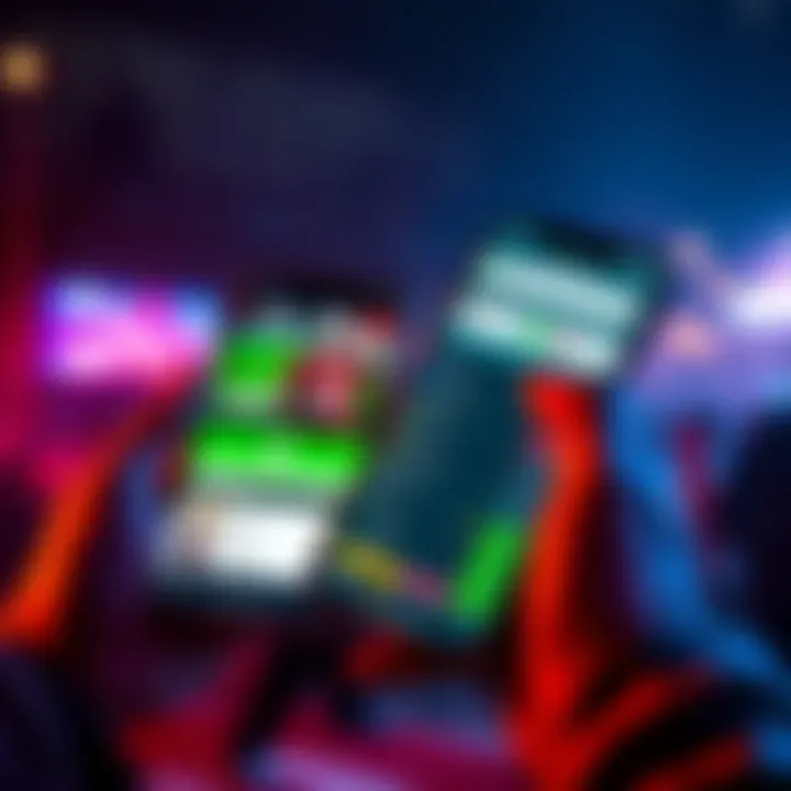 A comparison of sports betting apps on a smartphone, highlighting features like fast payments and user-friendly design.