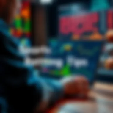 A person analyzing sports betting data on a laptop, with graphs and charts displayed