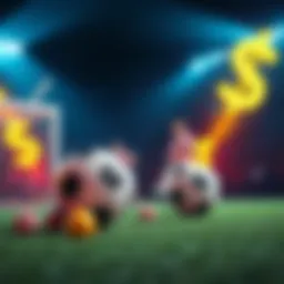 Graphic displaying sports betting tips with soccer and dollar signs, highlighting March 14 recommendations