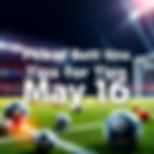 A graphic showing popular sports events and betting odds for May 16, 2026, with icons of various sports like soccer and basketball