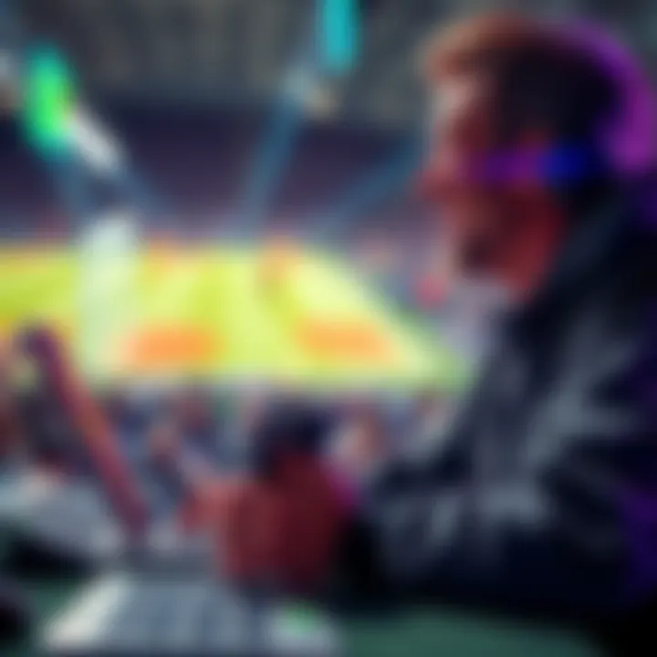 A person placing a bet on a sports event with a focus on soccer, showing excitement and engagement in the experience.