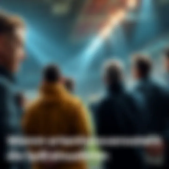 A tense scene depicting a sports event with players and officials watching closely, highlighting issues of match-fixing in betting.