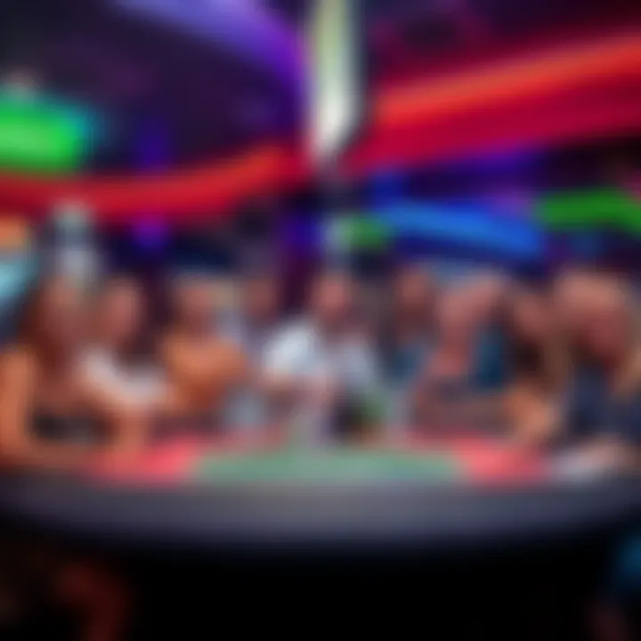 A lively group of 18 people celebrating their first night in Aruba while playing Stadium Craps at Barcelo Aruba, with smiles and cheers around the table